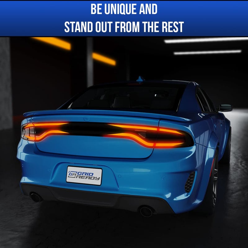 GRIDREADY Tail Light Decal fits 2015-2023 Dodge Charger Accessories. Racetrack Sticker for 2015, 2016, 2017, 2018, 2019, 2020,2021, 2022, 2023 Model taillights Including sxt, rt, SRT, scat Pack etc. - Image 3